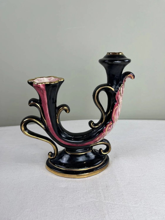Jugendstil-Kronleuchter – Kerzenhalter, Porcelain, Ceramic, Art Nouveau (photo 2 of 14)