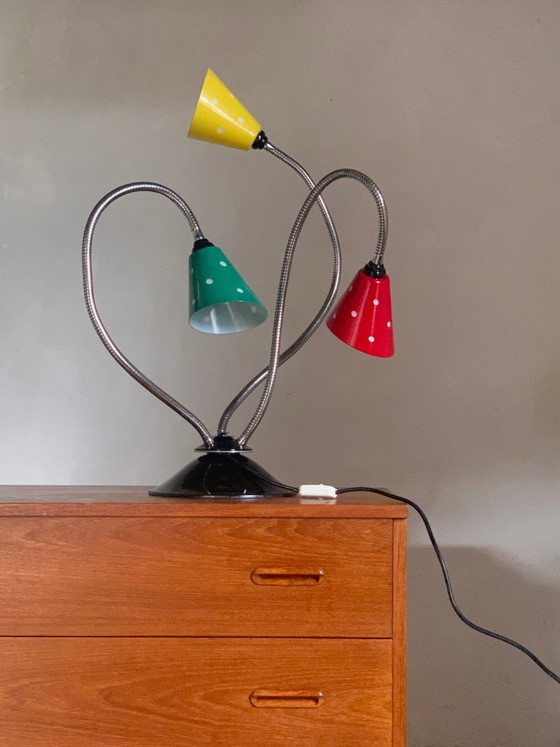 Gooseneck lamp 3 opalines – Reading Lamp, Vintage (photo 2 of 9)