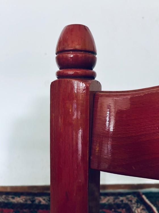 Set di 4 Sedie italiane Mid Century / Folk – Nello stile di Carimate / Vico Magistretti – Anni '60/'70 (photo 7 of 8)
