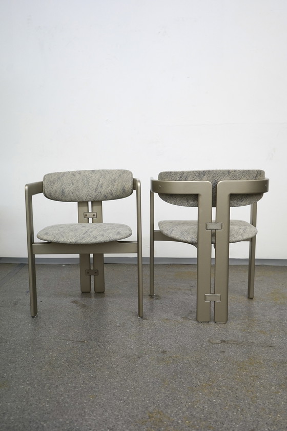 Image 1 of Set van 6 Pamplona Stühlen - Augusto Savini voor Pozzi, Italië jaren 70