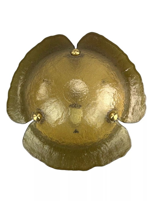 60s 70s Peill & Putzler Plafoniere ceiling lamp glass space design lamp