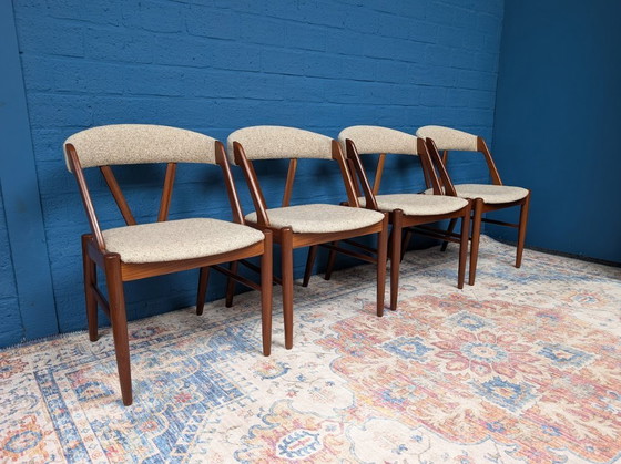 Image 1 of 4 sedie dal design vintage, Henning Kjærnulf, anni '60