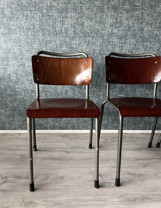 Image 1 of Set di 3 sedie vintage Gispen 106 "TU Delft".