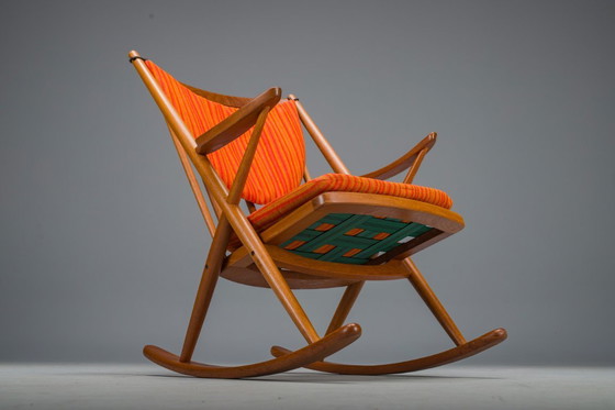 Image 1 of Chaise à bascule No. 182 en teck par Frank Reenskaug pour Bramin, années 1960