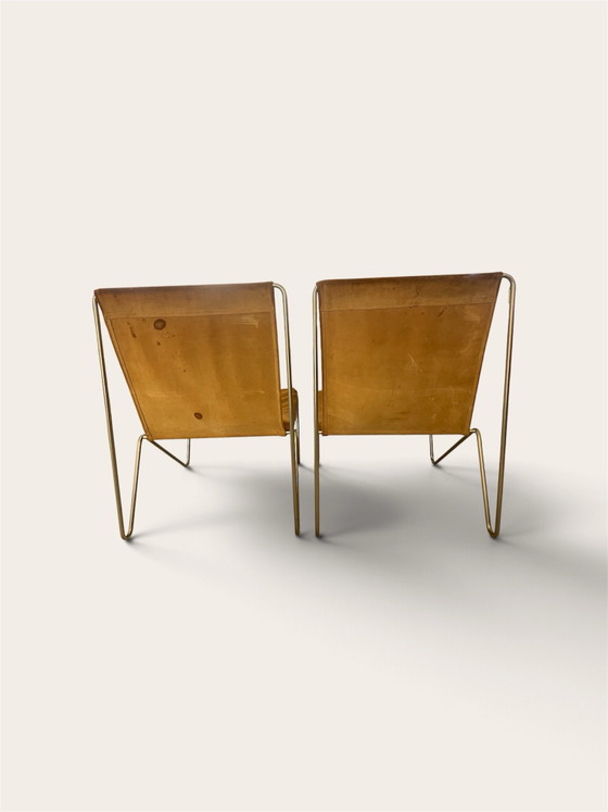 Verner Panton - pair of Bachelor seats, Chaises & fauteuils, Métal, Daim, Doré (photo 5 sur 5)