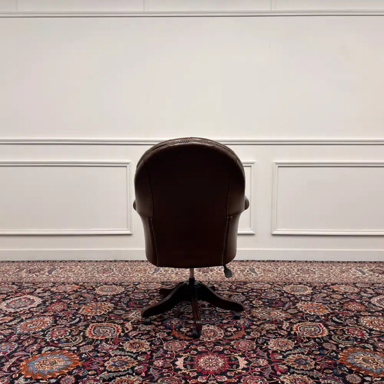Klassischer englischer Chesterfield Director Chair Braun kaufen?, Bürostühle (Foto 4 von 7)
