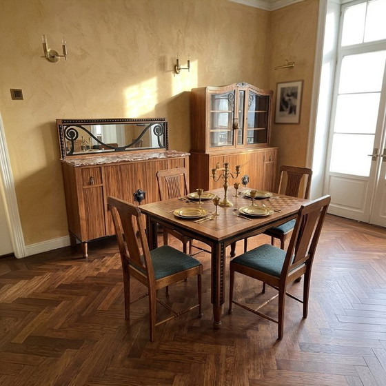 De Coene Frères – complete B.L.M. Zebrano dining room, Courtrai 1927 – De Coene Freres, Sideboard cabinet (photo 23 of 23)
