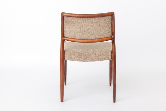 Set di 4 Niels Otto Møller Model 80 Sedie da pranzo in palissandro, Danish Modern, anni '60 – Textile (photo 8 of 12)
