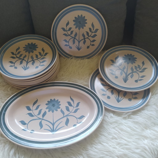 Crockery Faïencerie De Longchamp Model Fleur Bleue – servies, Ceramic