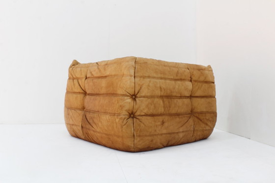 Image 1 of Poltrona angolare vintage Togo in pelle cognac di Michel Ducaroy per Ligne Roset