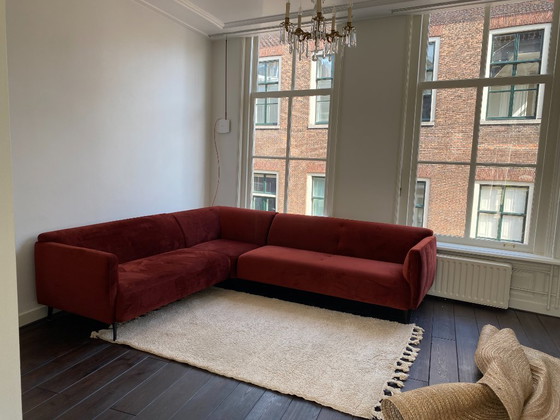 Image 1 of BoConcept Red/Copper Velvet Sofa – Great Condition