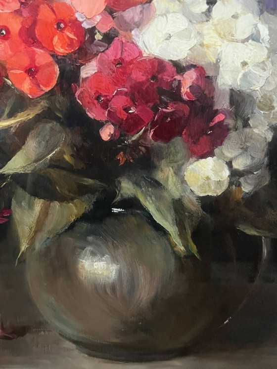 Andrée Marissal-Calberg, "Hydrangeas in a vase". – Paintings & Drawings, Canvas (photo 5 of 8)