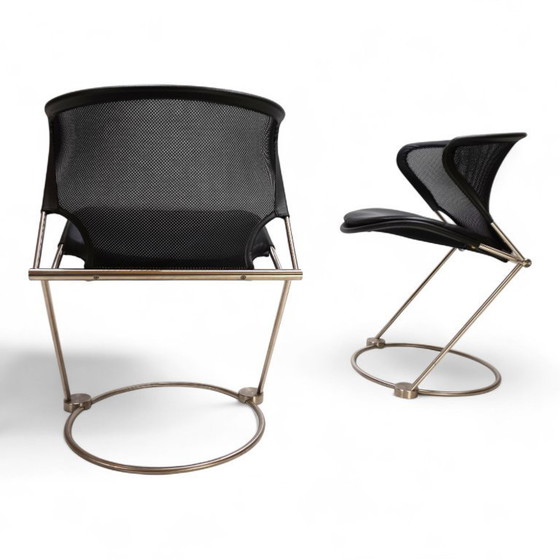 Image 1 of Set van 2 Wilkhahn Nuvola vergader-/eetkamerstoelen van Herbert Ohl, 1980