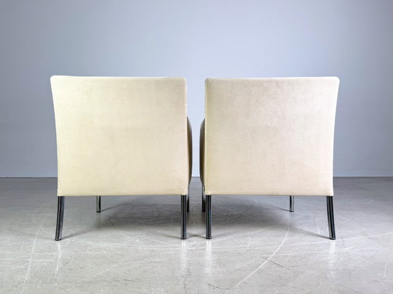 Image 1 of 2x Original Walter Knoll armchair Jason 391 suede beige design
