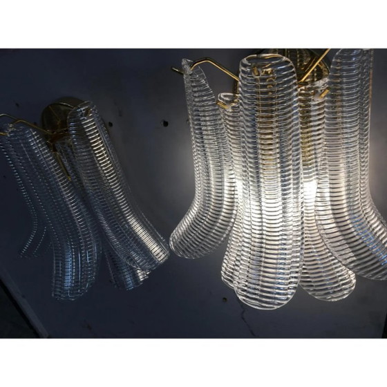 Image 1 of Coppia di applique da parete Sputnik in vetro di Murano Selle, dal design celestiale.