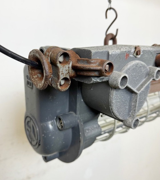 Image 1 of Lampada a sospensione industriale grigia di Elektrosvit, anni '70