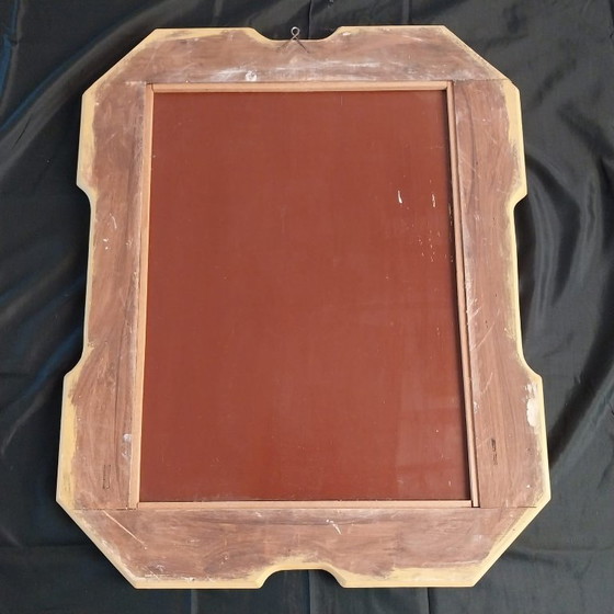 Image 1 of Miroir italien antique Julklapp Christmasgift avec feuille d'or – Pièce unique faite main