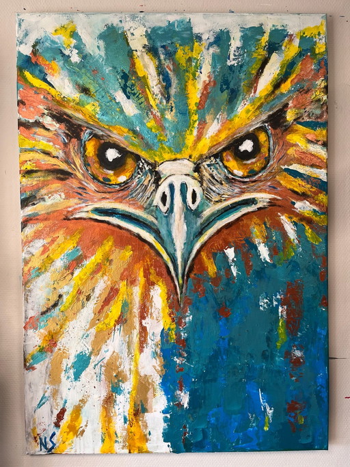 Abstract Eagle Painting 80 by 100 cm