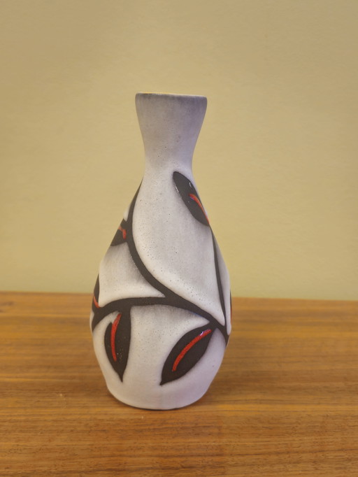 Vintage West Germany Vase Ear Vase Vasdje Red Brown
