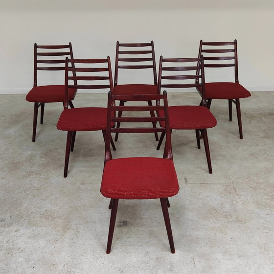 Set of 6 Jitona Sobeslav chairs, Czechoslovakia 1960 – Dining chairs, Mid Century Modern (photo 20 of 21)