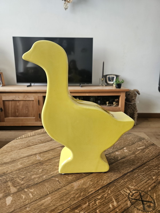 Image 1 of Salvadanaio vintage Pop Art / Space Age a forma di cigno e anatra – Vohann of California – anni '70 – Taglia XL