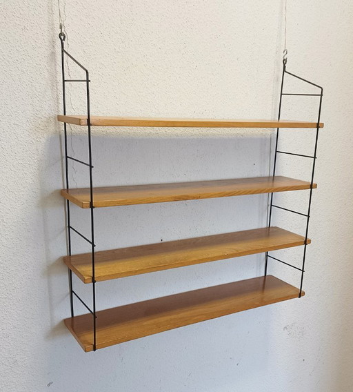 Vintage Wandrek Met Vier Leggers – wandkast, Metal, Wood