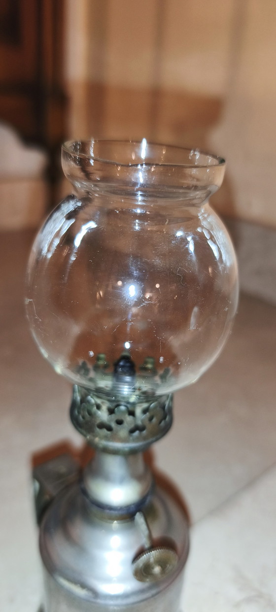 Antique Mineral Essence Table Lamp "L'Espérance" – Glass, Metal (photo 6 of 11)