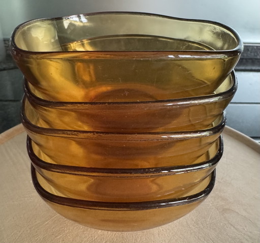 Ensemble de 5 bols Vereco – schalen, Glass (photo 2 of 6)