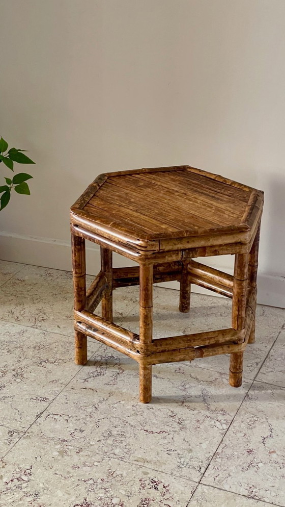 Image 1 of Vintage bamboo coffee table