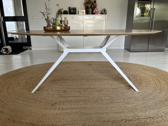 Image 1 of Seuren Zwaan dining table, Elips oak, 110x210