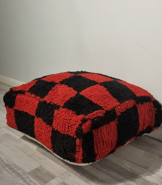 Image 1 of Vintage Berber pouf, Moroccan seat cushion