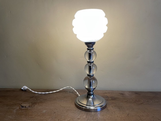 Image 1 of Jacques Adnet Table Lamp Schemerlamp Lamp Lamp France 1930s