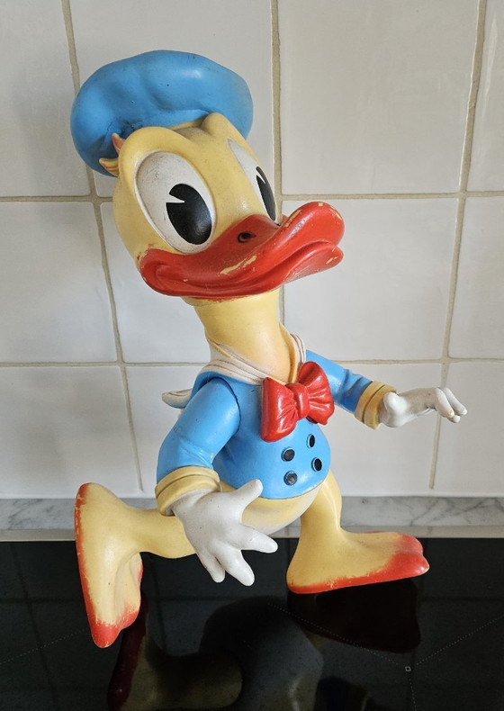 Image 1 of Vintage Donald Duck figuur plastic, productie 1962