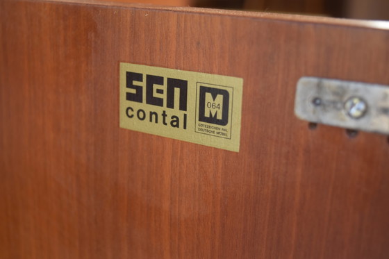 Image 1 of Meuble à disques vinyle vintage en teck des années 1960
