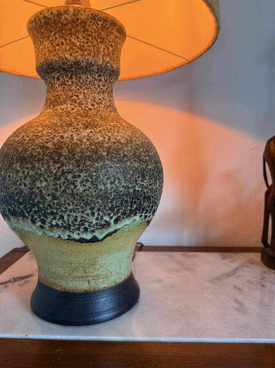 Image 1 of Vintage XL ceramic fat lava table lamp, West Germany ‘60