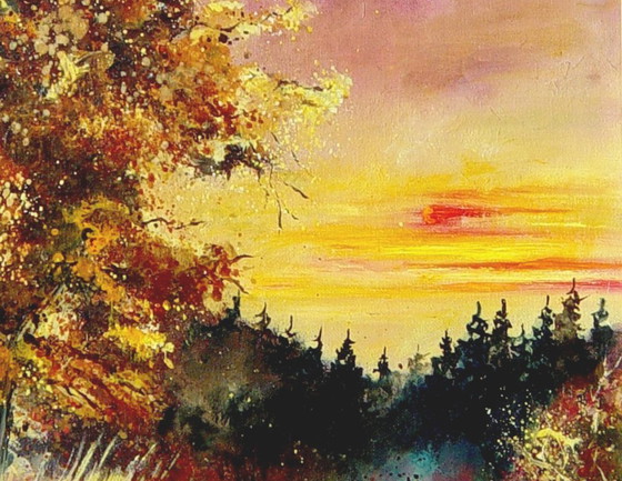 An Oak in Autumn – Paintings & Drawings, Canvas (photo 3 of 5)
