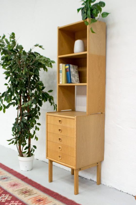 Image 1 of Libreria d'epoca a ripiani alti in rovere