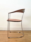 Postmodern Arrben Ursula chair in cognac leather and chrome