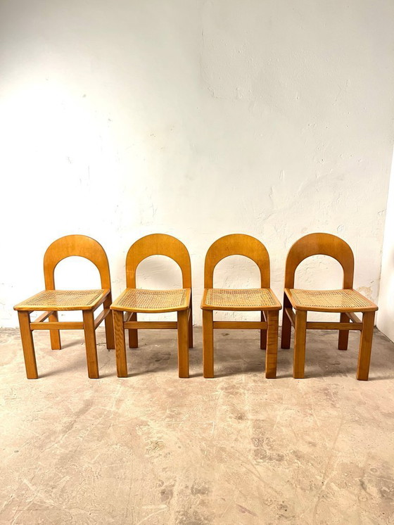 Image 1 of Set of four Arcadia cane chairs by Tagliabue di Cascina Armata, 1970-80