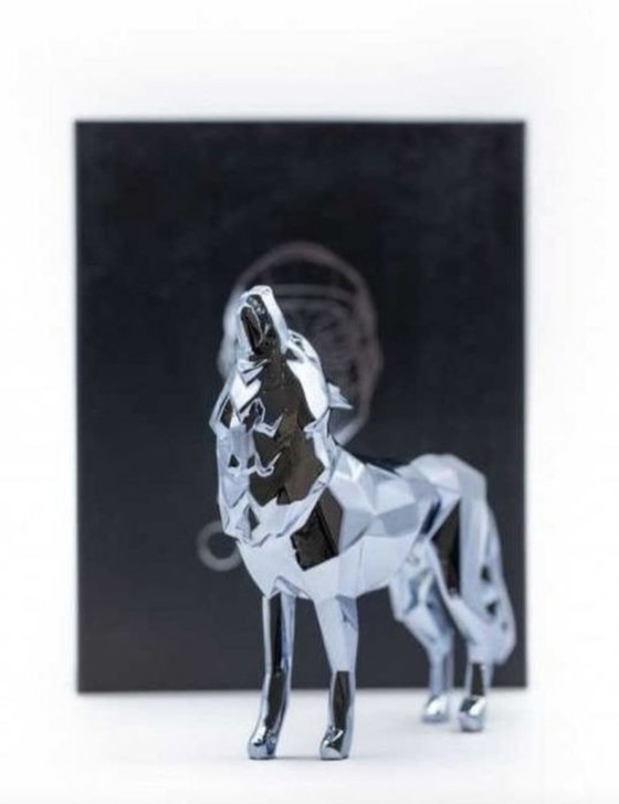 Image 1 of  Richard Orlinski (1966) - Wolf Spirit (Pearl Grey Edition)