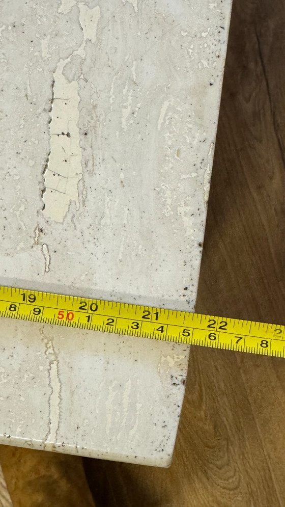 Image 1 of Tavolino da caffè rettangolare in travertino