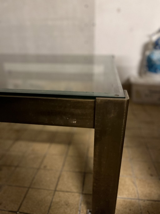Couchtisch im Art-déco-/Hollywood-Regency-Stil / Messing & Glas – salontafels, Brass (photo 2 of 10)