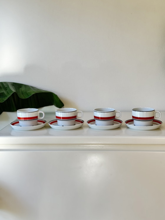 Image 1 of Vintage IKEA Accents Cup and Saucer Set - Spal Portugal, 1970s