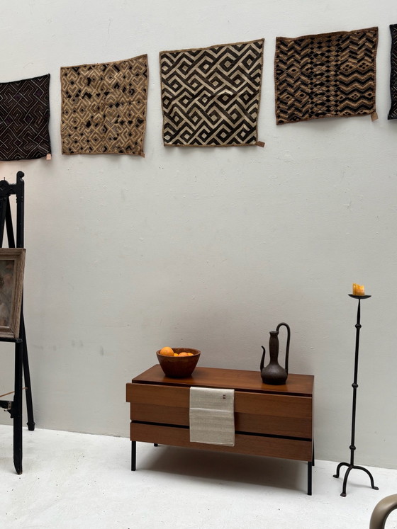 Deens designadekast, Ladekasten, Metaal, Hout, Zwart (foto 7 van 7)