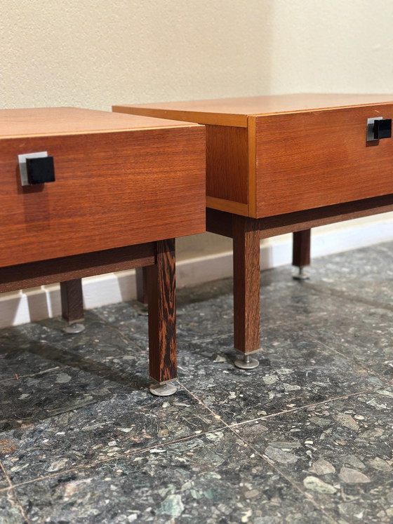 Set di comodini in teak in stile metà secolo – Metal, Scandinavian (photo 6 of 6)