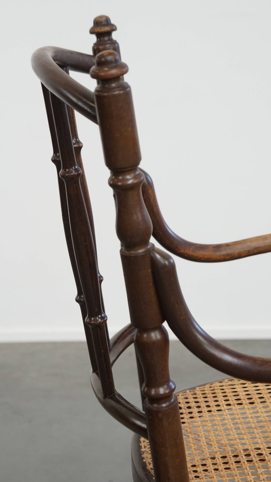 Image 1 of Originele Vintage Thonet Bistro Design Stoel Met Armleuningen