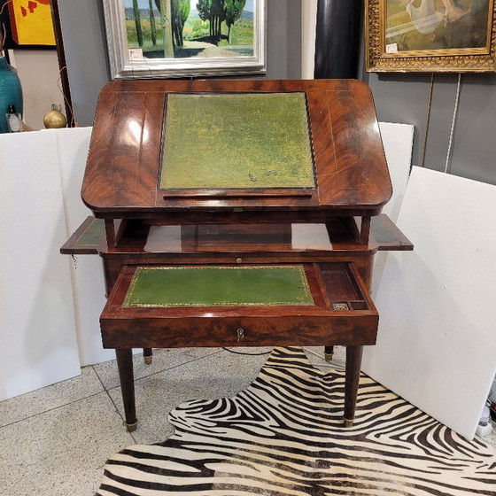 Image 1 of Architect's table “à la tronchin”, Louis XVI, mahogany wood, circa 1790 – France