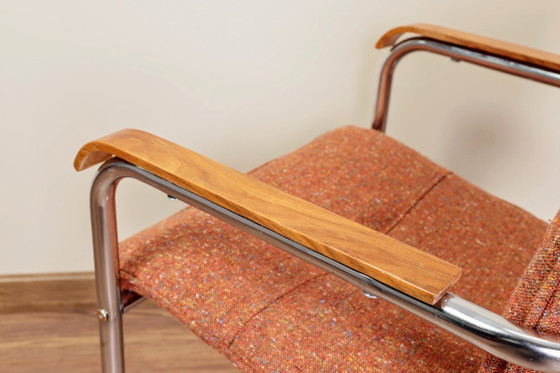 Image 1 of Vintage desk chair office burn orange Bauhaus design 