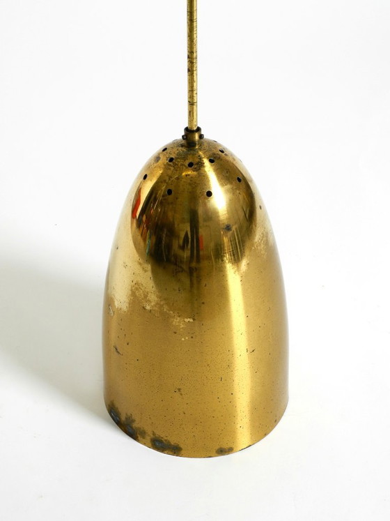 Image 1 of Beautiful height-adjustable original Mid Century Modern brass pendant lamp