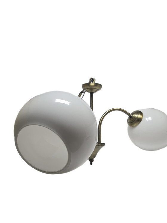 Lampadario in stile Art Déco, Polonia, anni '70 – Glass, Metal (photo 6 of 8)